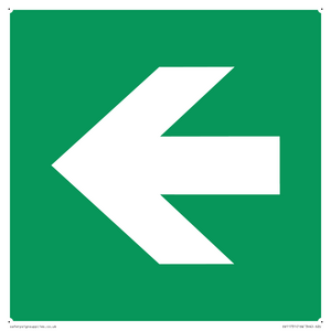 E913 Safe condition: Left arrow (90 deg supplimentary)